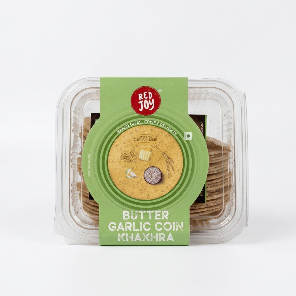 Red Joy Butter Garlic Coin Khakhra