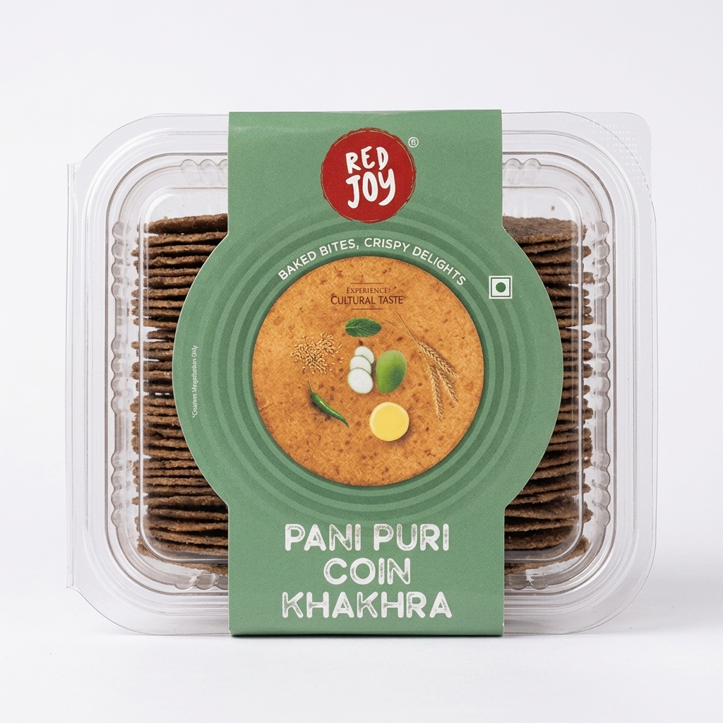 Red Joy Pani Puri Coin Khakhra