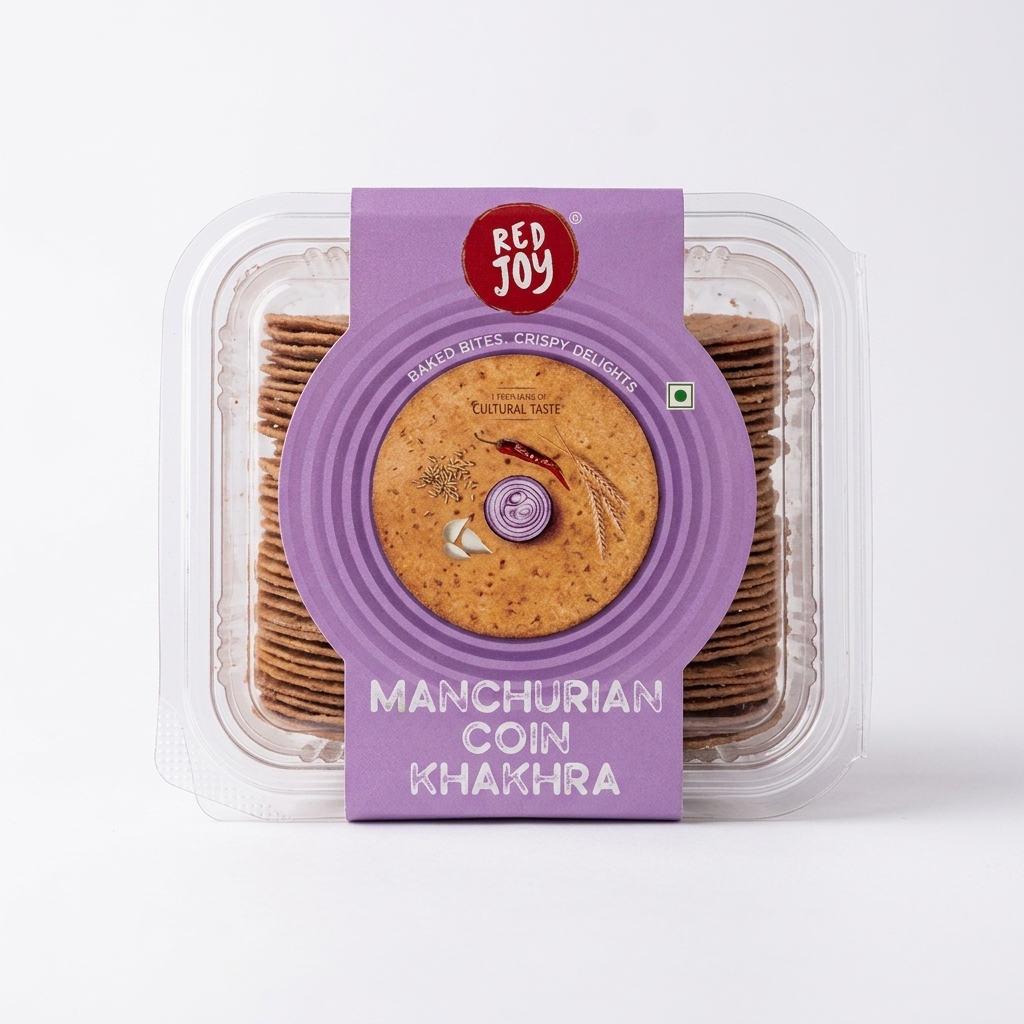 Red Joy Manchurian Coin Khakhra