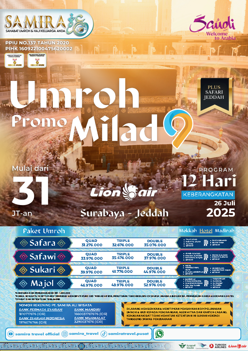 Umroh Bersama Surabaya Lion 12 Hari