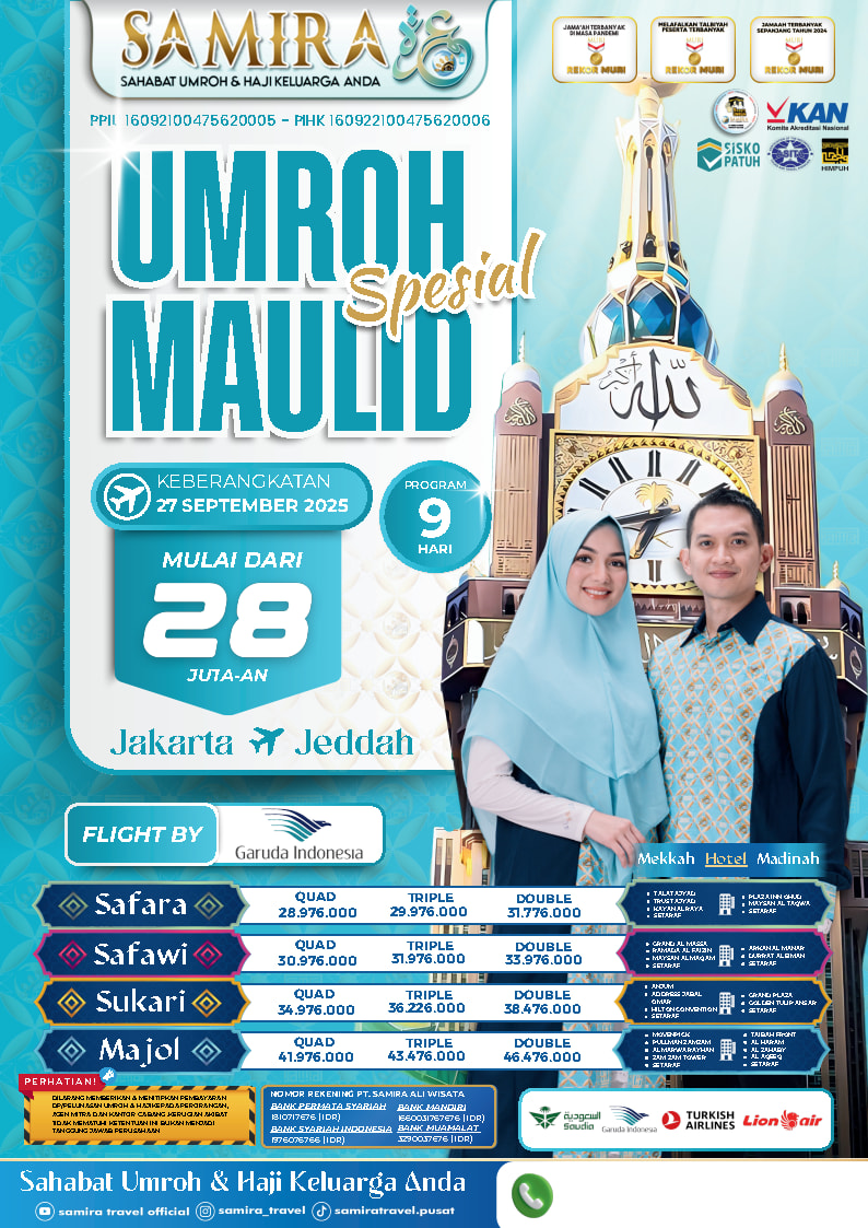 Brosur Umroh Jakarta Garuda 9 Hari