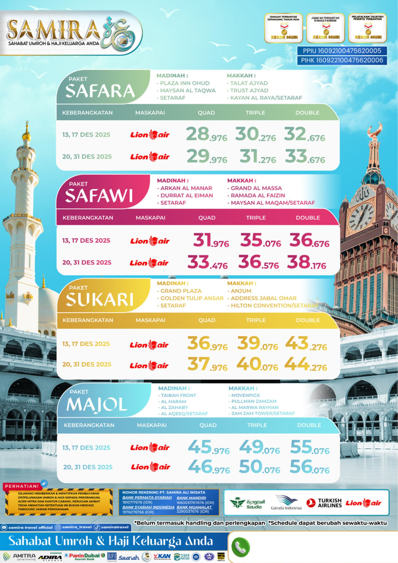 Brosur Umroh Jakarta Lion Air 9 Hari