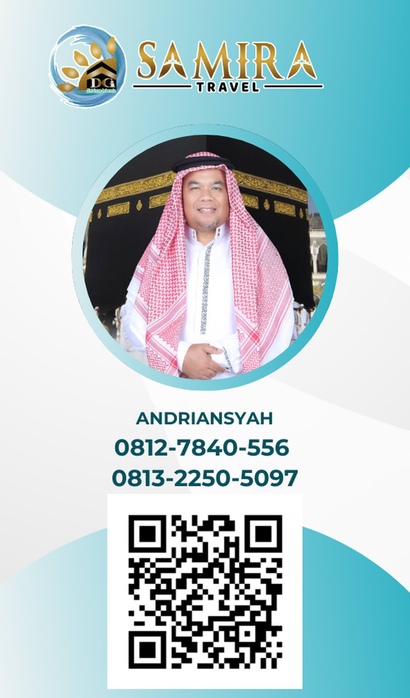 ID card resmi Samira Travel milik Andriansyah   dengan foto, informasi identitas, dan QR code untuk verifikasi