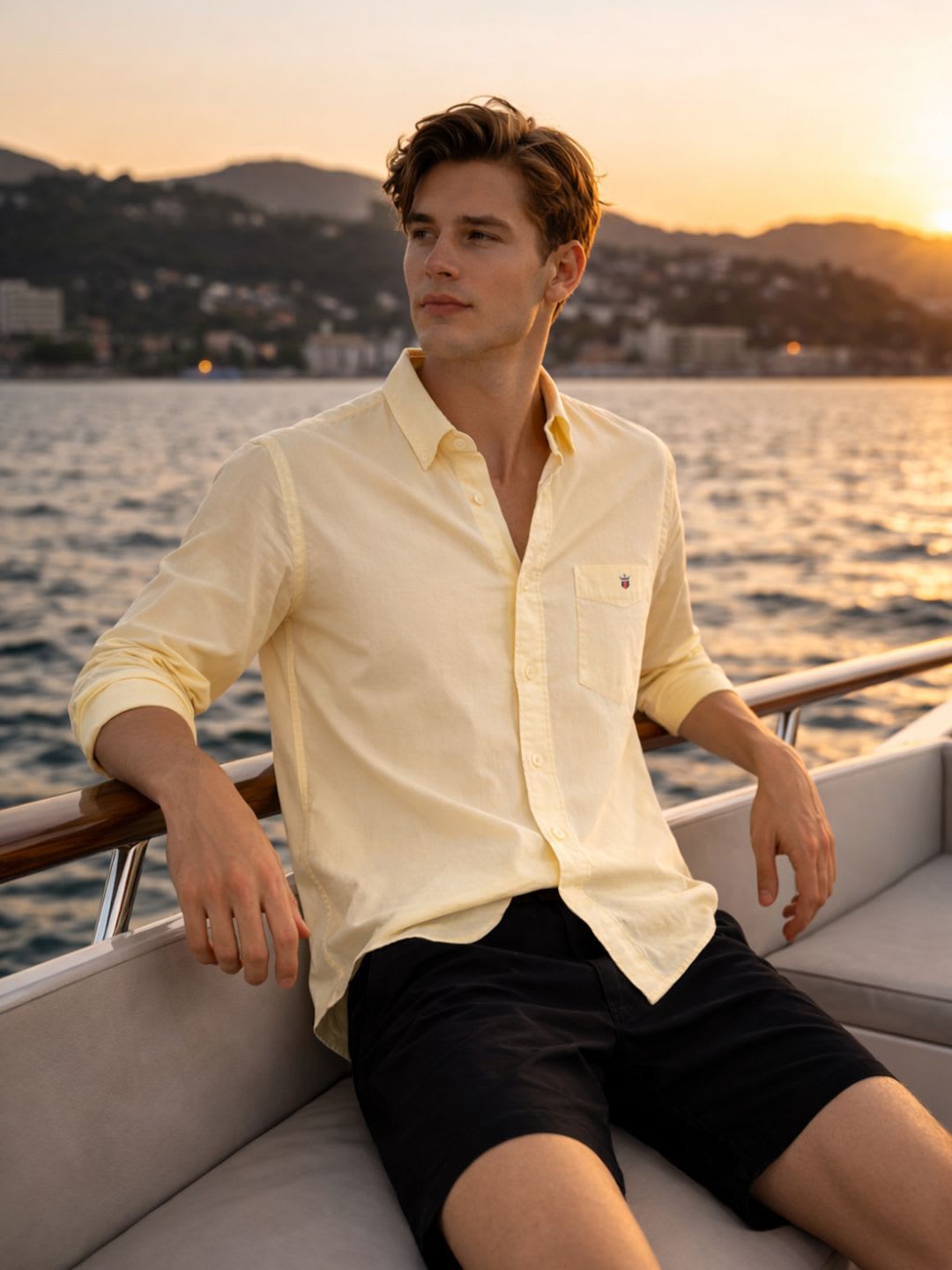 Louis Philippe Jeans Men Slim Fit Over Dyed Soft Handfeel Full Sleeve Casual Shirt - right view