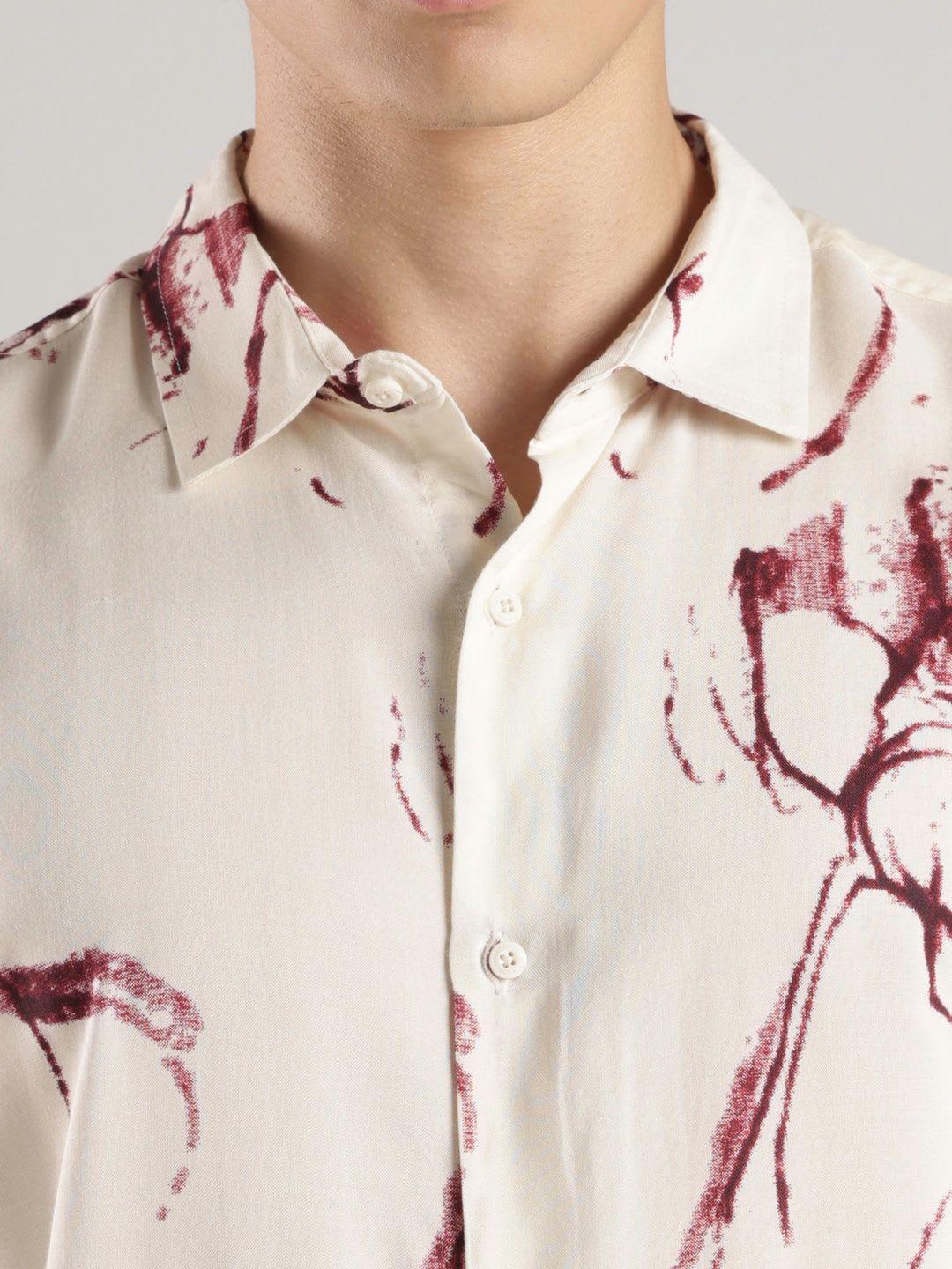 HERE&NOW Men Slim Fit Printed Casual Shirt - left view