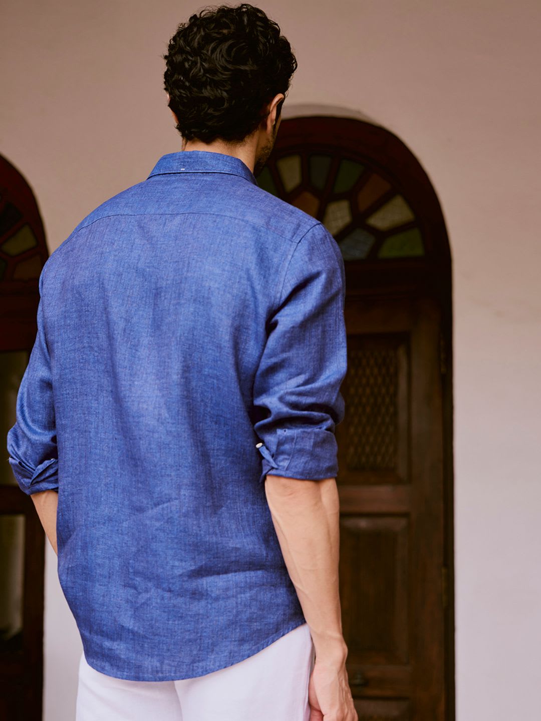 Andamen Men Casual Linen Regular Fit Shirt - right view