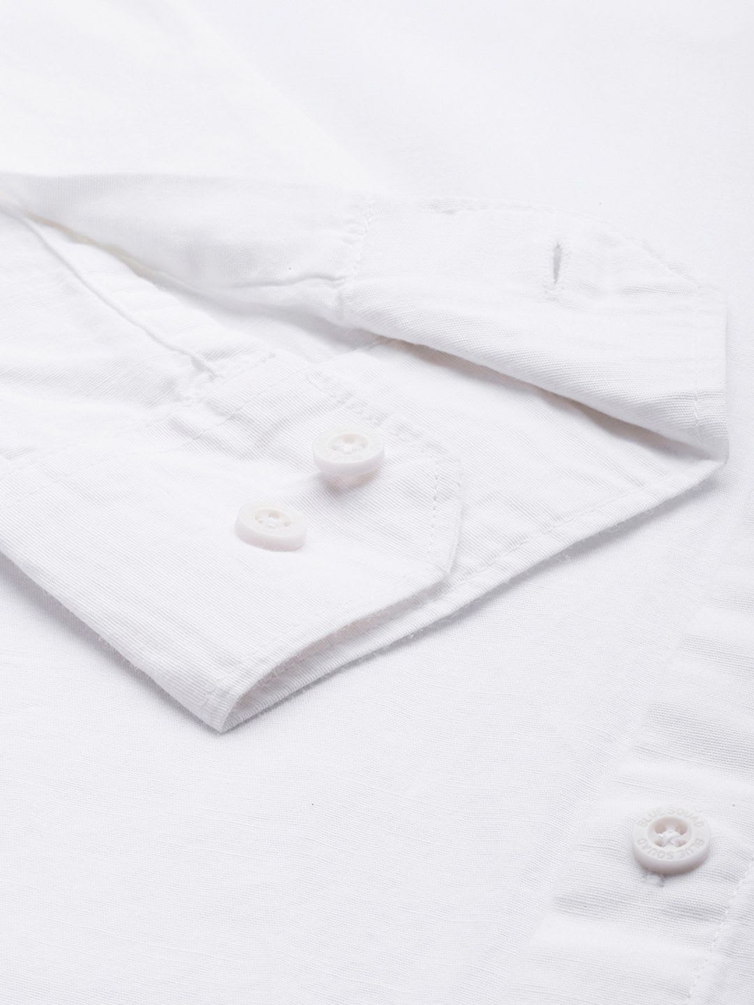 BS BLUE SQUAD Cotton-Linen Casual Shirt - back view