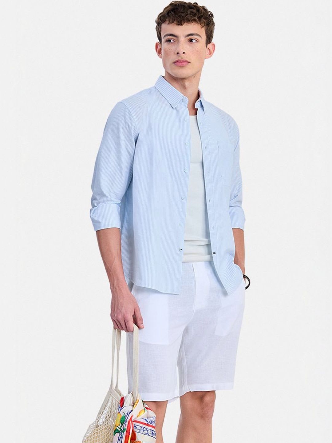 Snitch Light Blue Stripes Shirt - default view