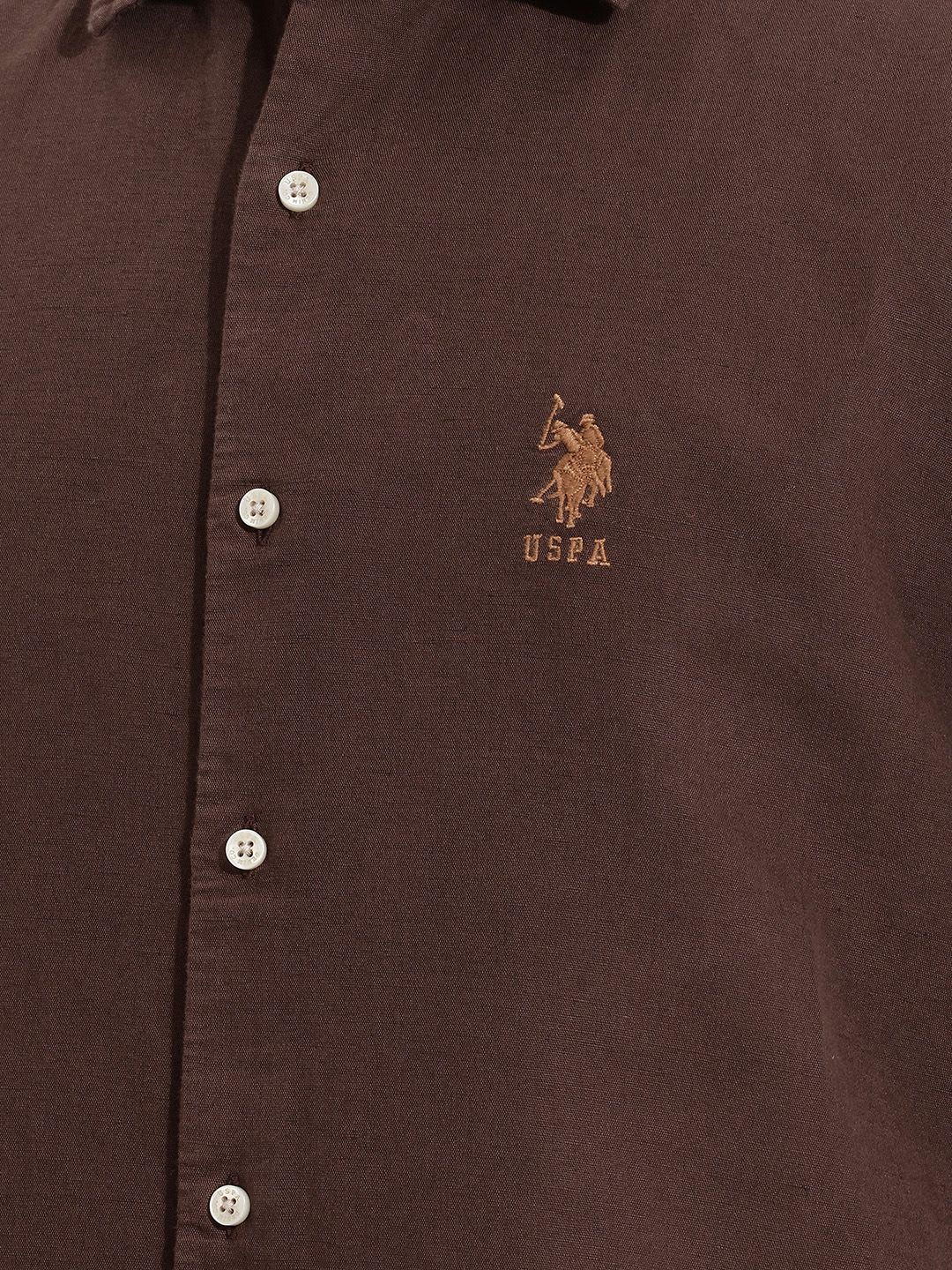 U.S. Polo Assn. Denim Co. Cotton Linen Casual Shirt - right view