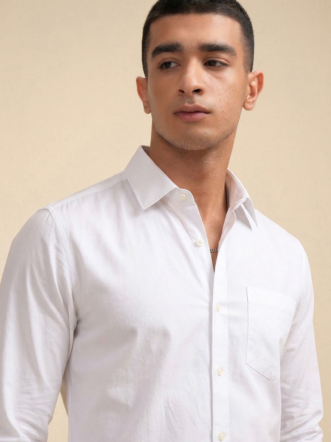 HIGHLANDER Regular Fit Button Down Collar Full Sleeve Satin Regular Fit Slim Fit Shirt - default view