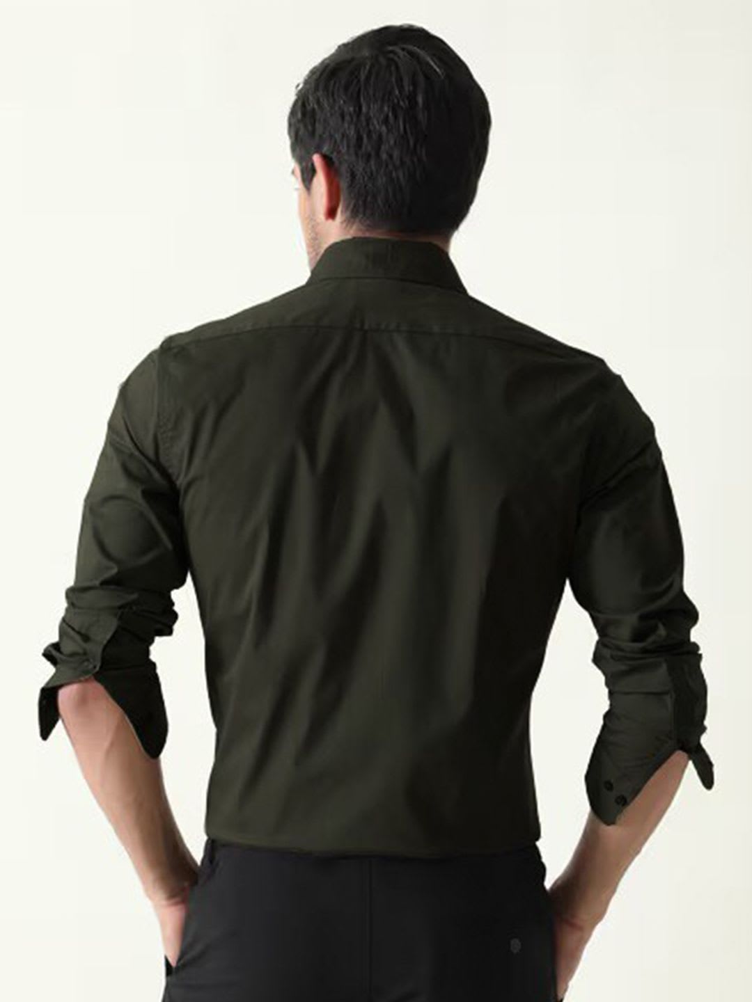 MISCHIEF MONKEY Classic Tailored Fit Cotton Casual Shirt - right view