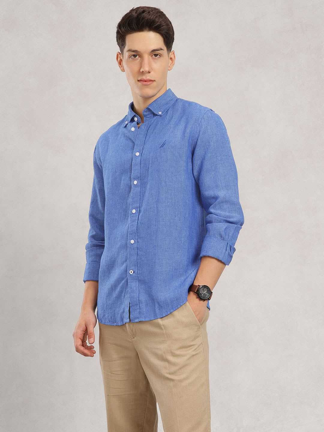 Nautica Slim Fit Button-Down Collar Casual Shirt - right view