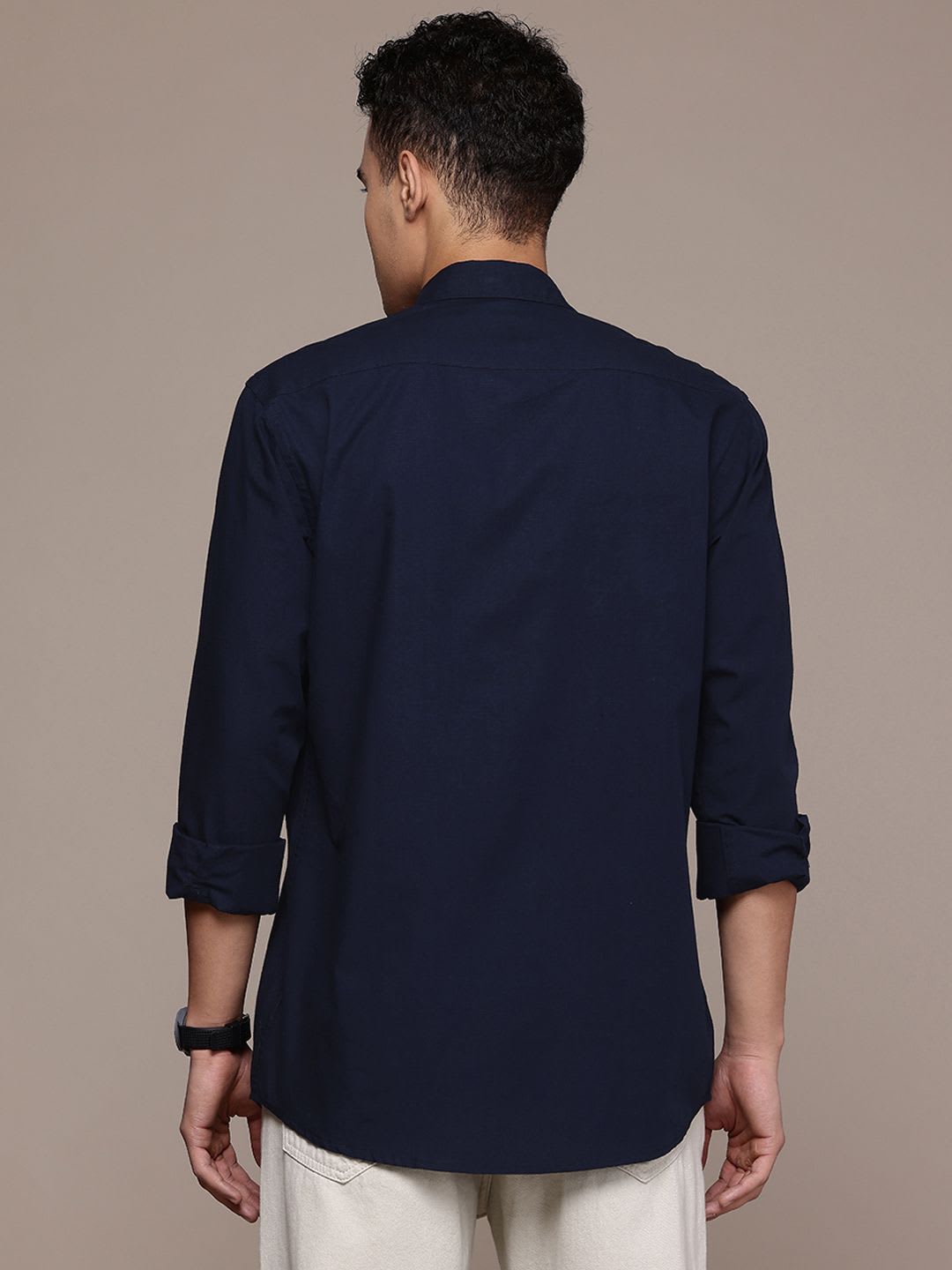 BS BLUE SQUAD Cotton Linen Casual Shirt - left view