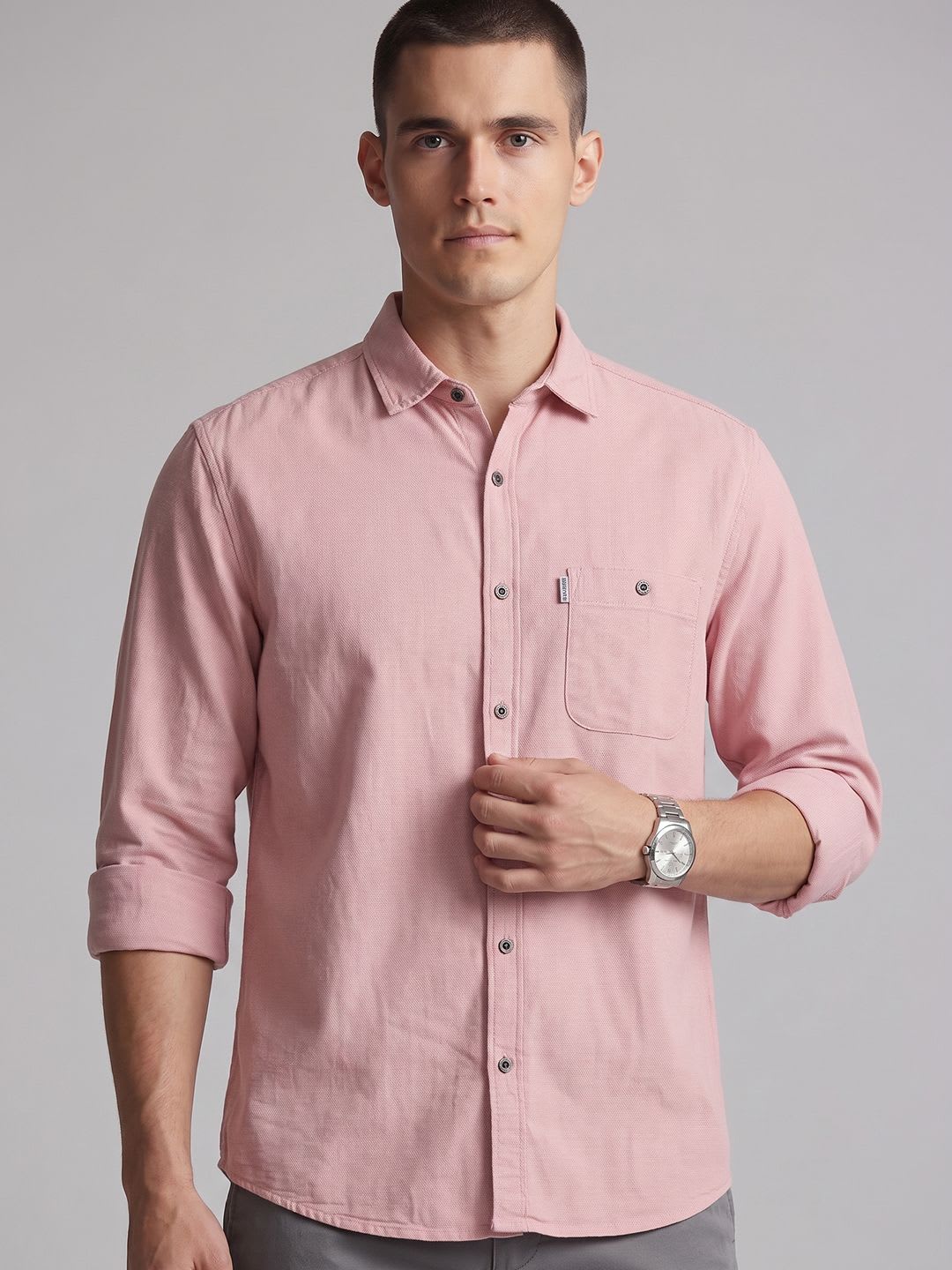 Louis Philippe Jeans Slim Fit Pure Cotton Casual Shirt - default view