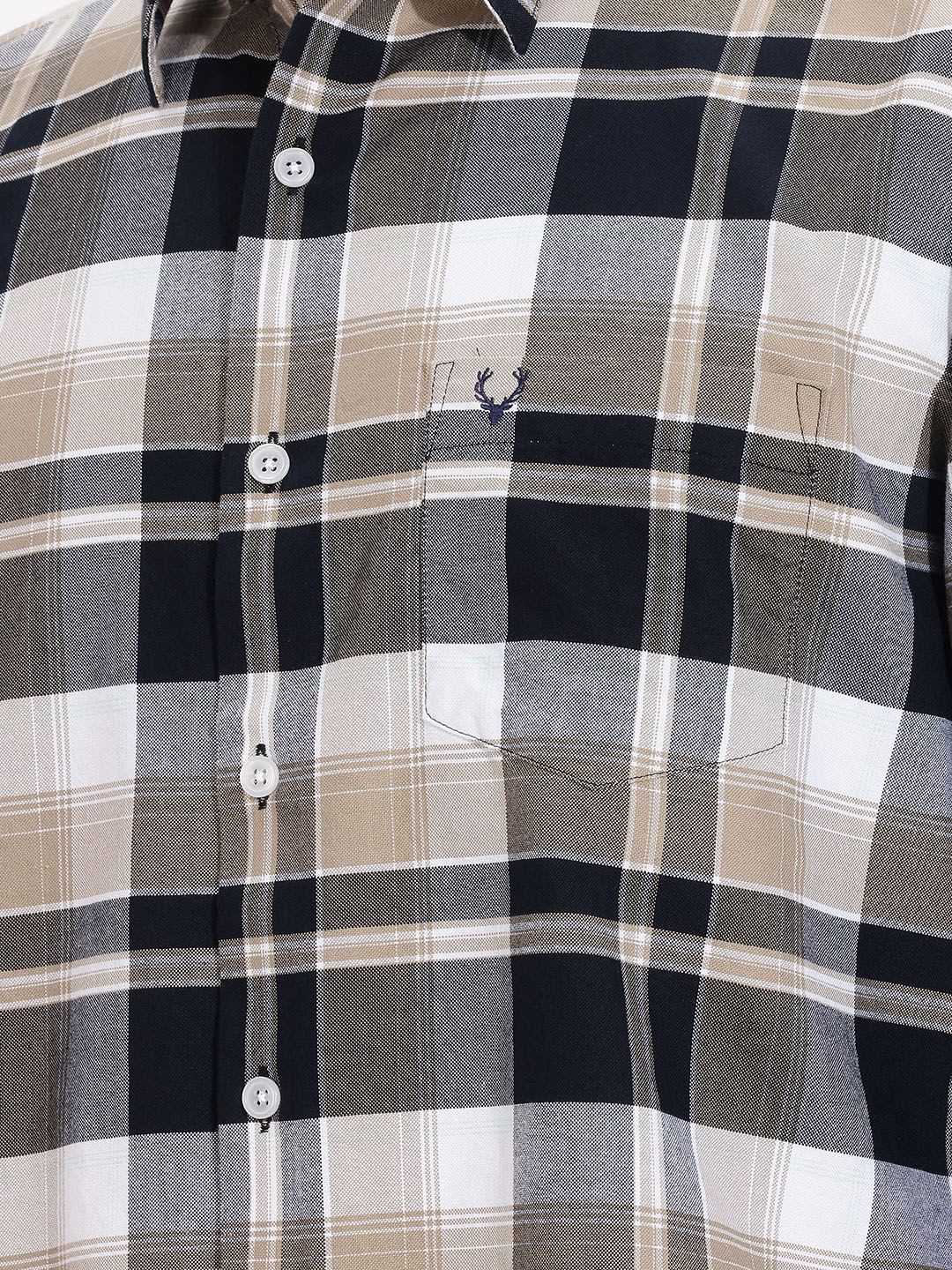 Allen Solly Classic Tartan Checked Pure Cotton Casual Shirt - right view