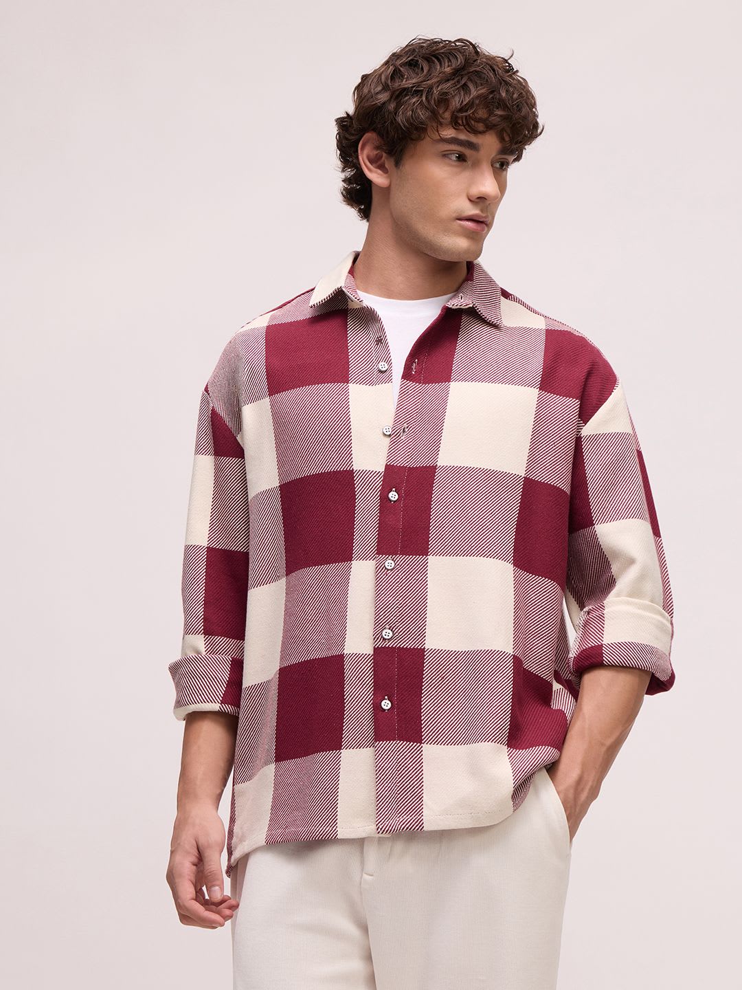 CAHOOT Men's Oversized Fit Buffalo Check Shirt - default view