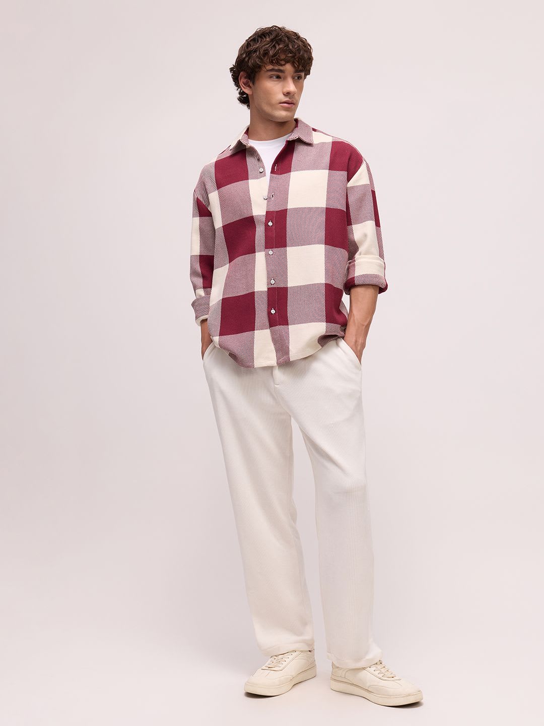 CAHOOT Men's Oversized Fit Buffalo Check Shirt - right view