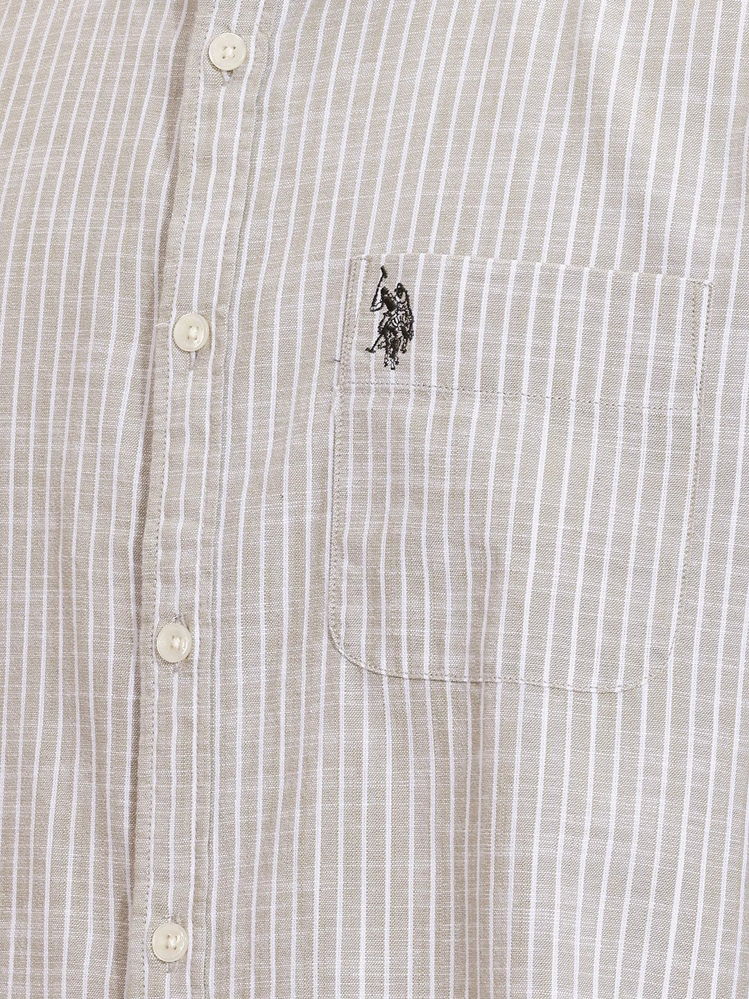 U.S. Polo Assn. Denim Co. Men Striped Casual Shirt - right view