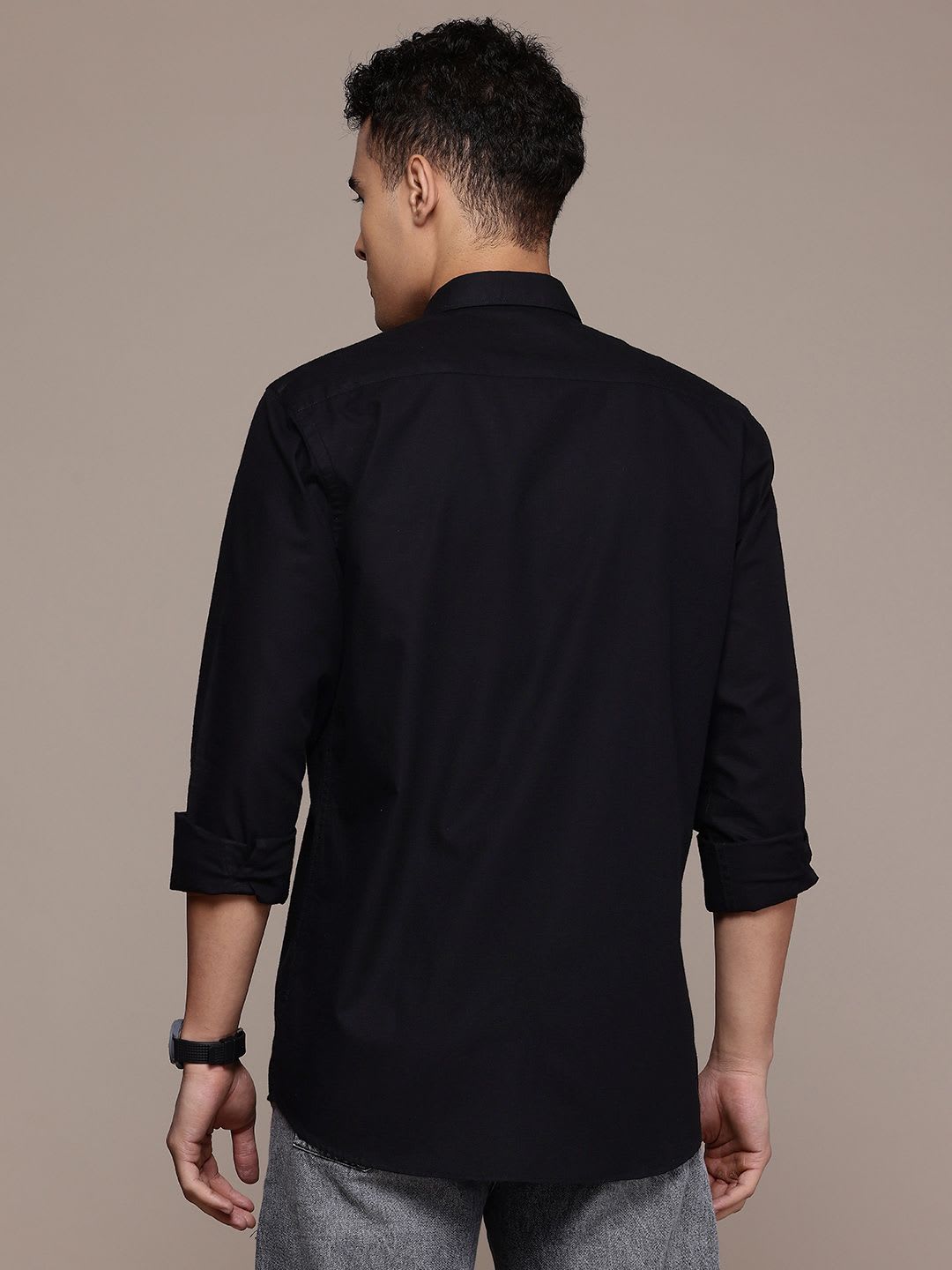 BS BLUE SQUAD Cotton Linen Casual Shirt - left view