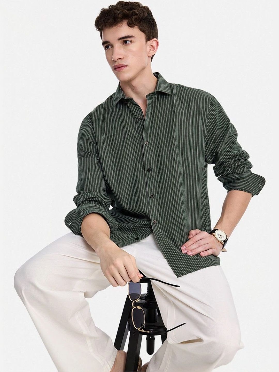 Snitch Men Striped Casual Shirt - default view
