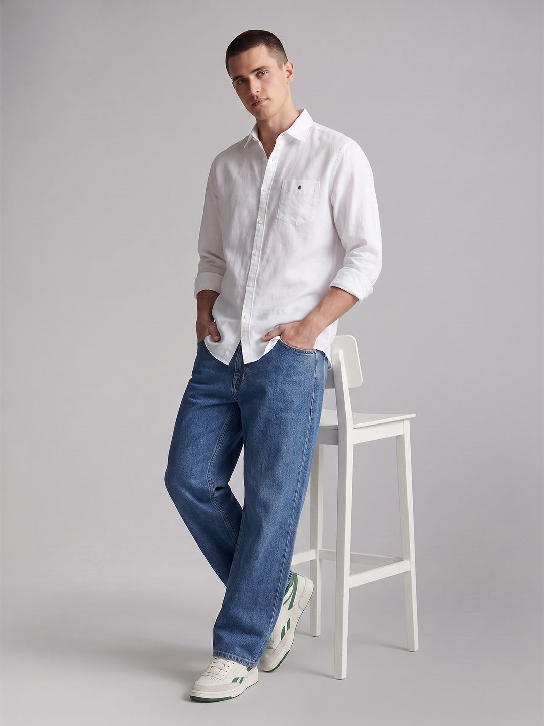 Louis Philippe Sport Men Slim Fit Casual Shirt - back view