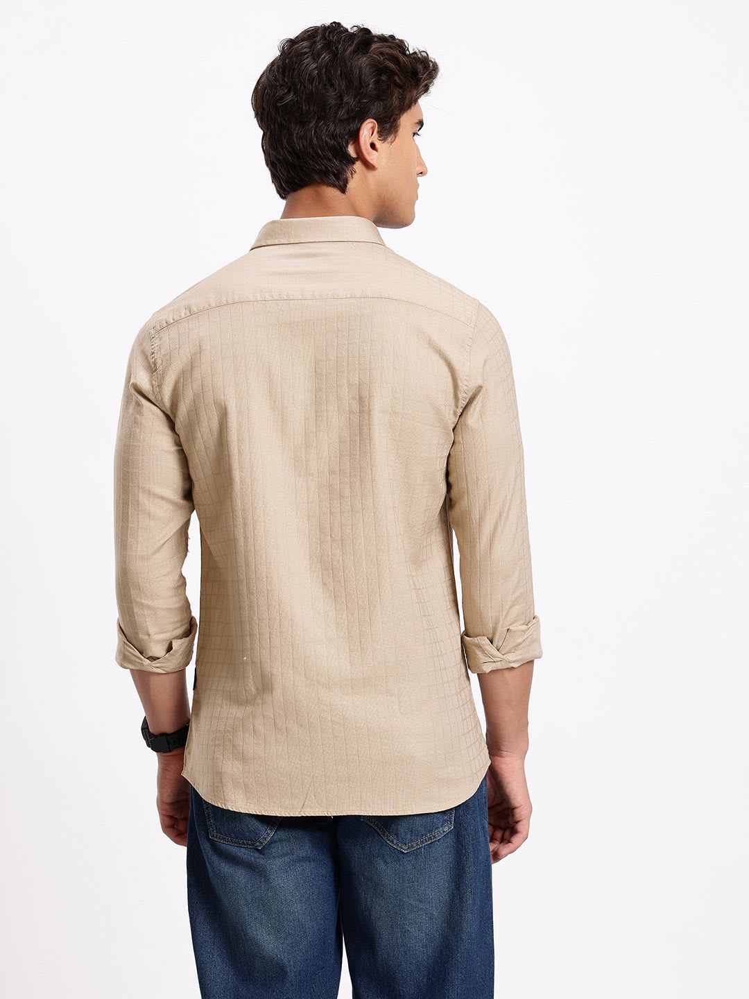 Aeropostale Self Checked Button-Down Collar Pure Cotton Casual Shirt - left view