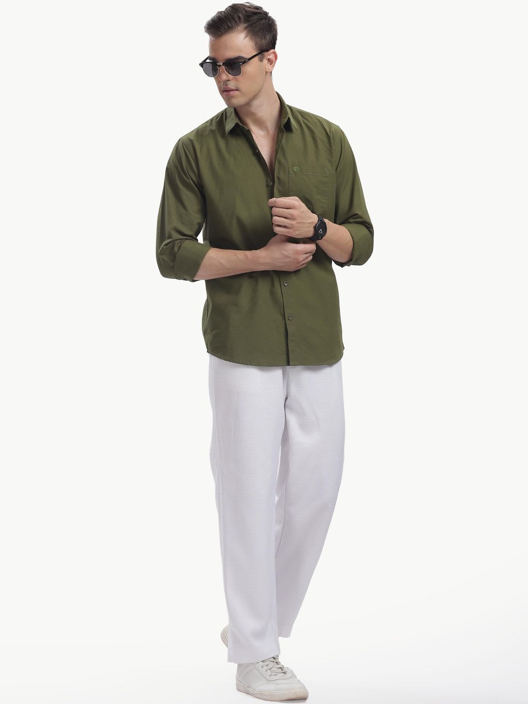 BS BLUE SQUAD Men Slim Fit Casual Shirt - left view