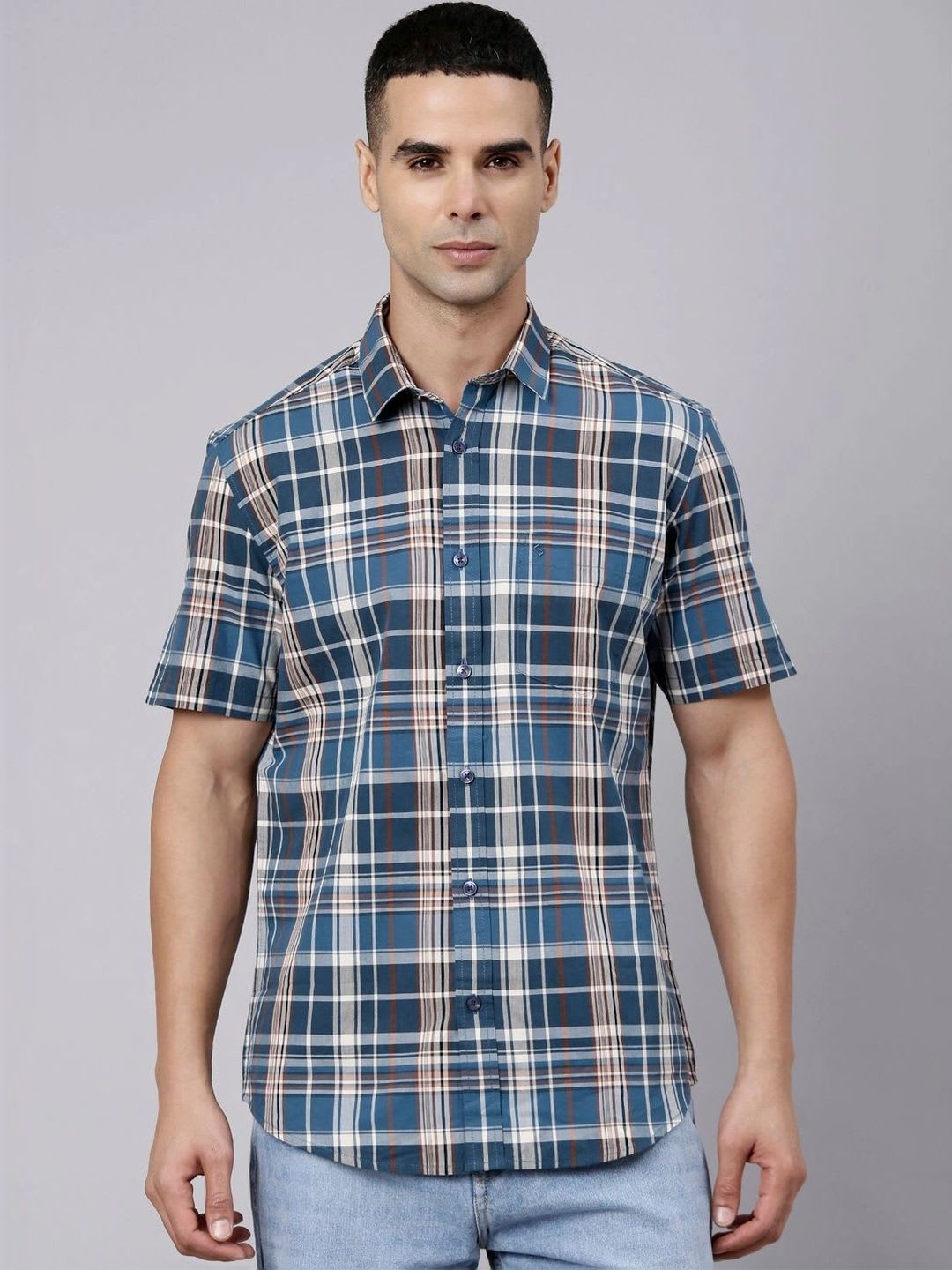 Classic Polo Men Slim Fit Checked Casual Shirt - default view