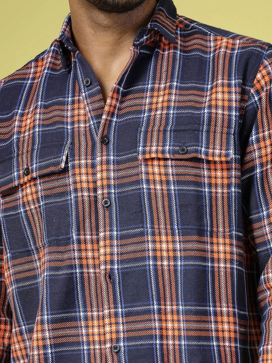 HERE&NOW Men Classic Checked Casual Shirt - left view