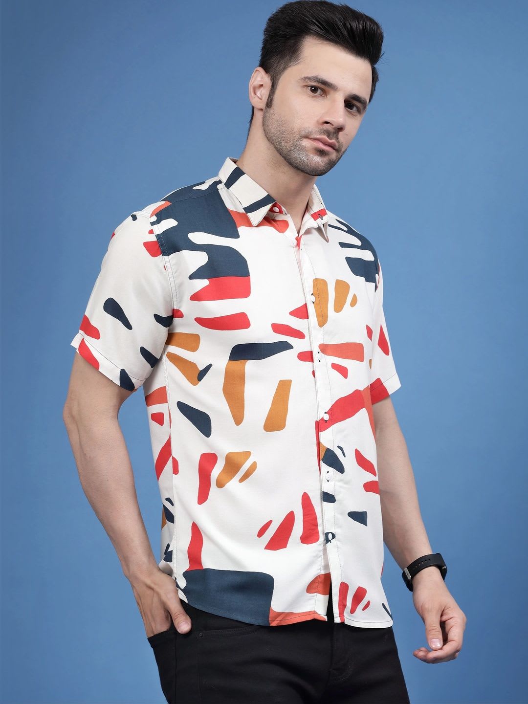 Metronaut Men Classic Printed Casual Shirt - right view
