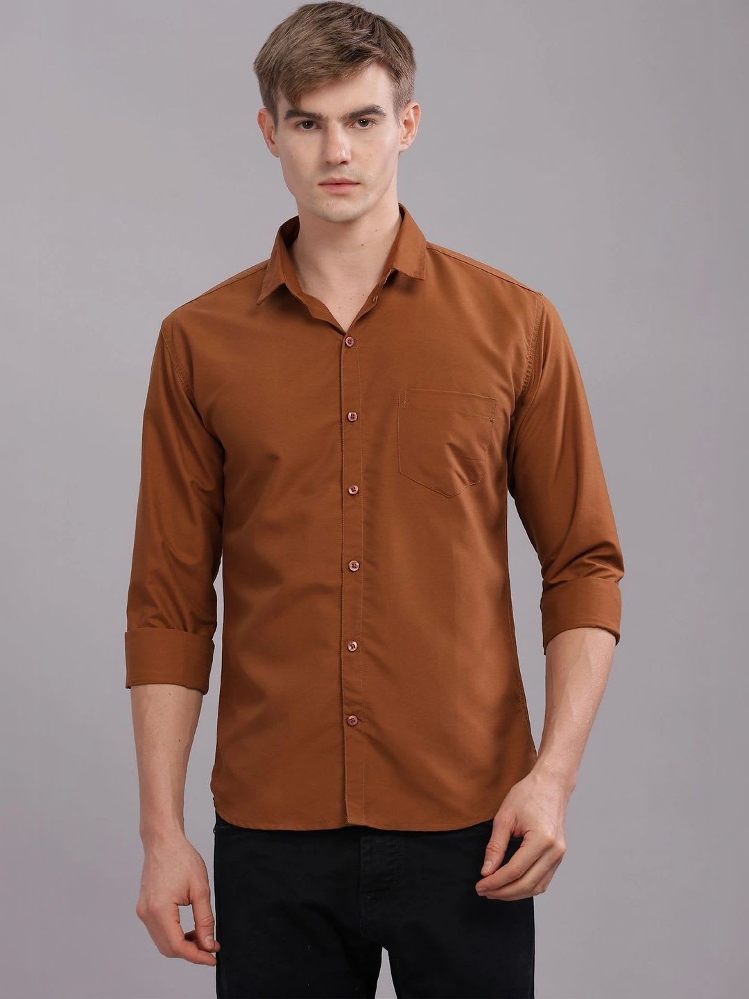 Uzmax Men Standard Slim Fit Casual Shirt - default view