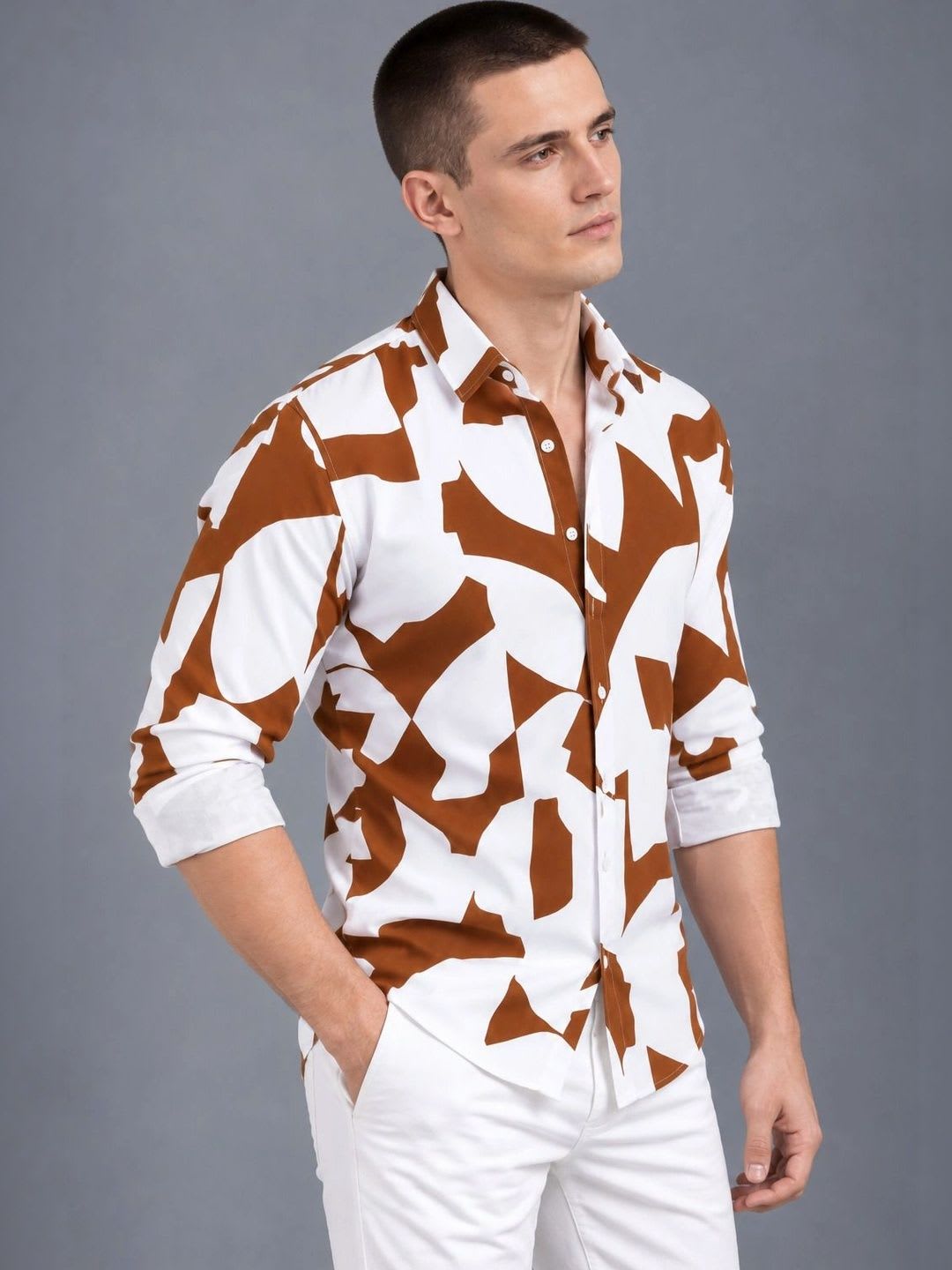UV WHOLESALE Men Standard Slim Fit Printed Casual Shirt - left view