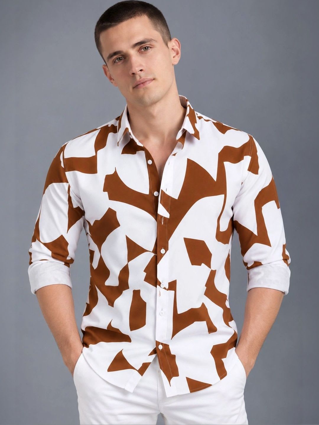 UV WHOLESALE Men Standard Slim Fit Printed Casual Shirt - default view