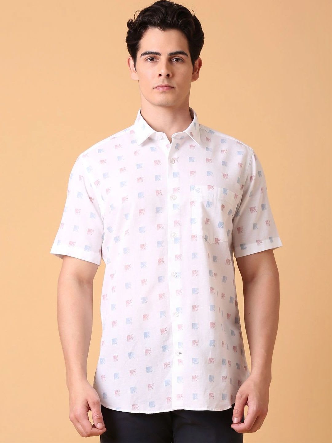 CAVALLO by Linen Club Men Contemporary Printed Casual Shirt - default view