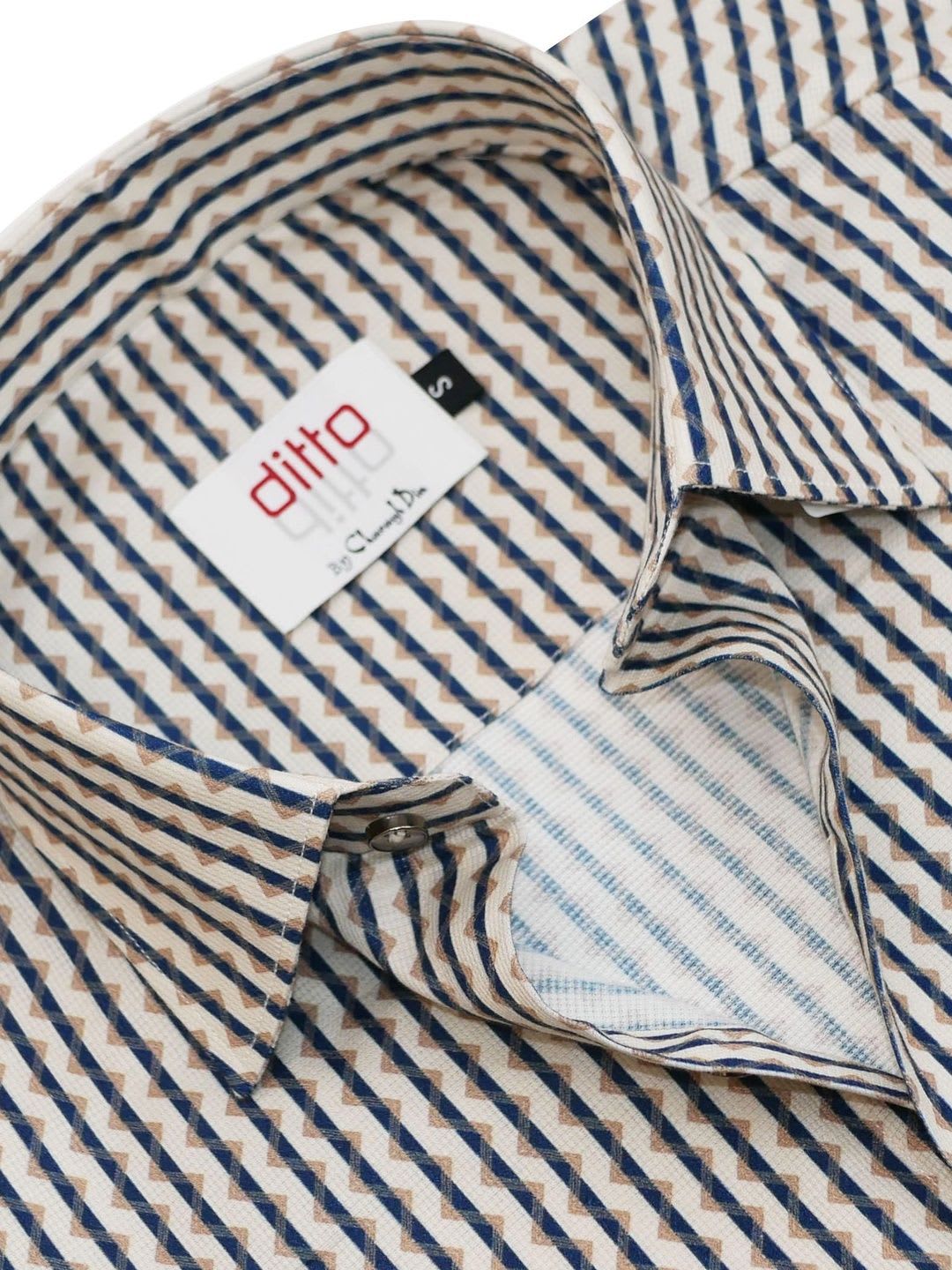 Charagh Din Men Smart Striped Casual Shirt - left view