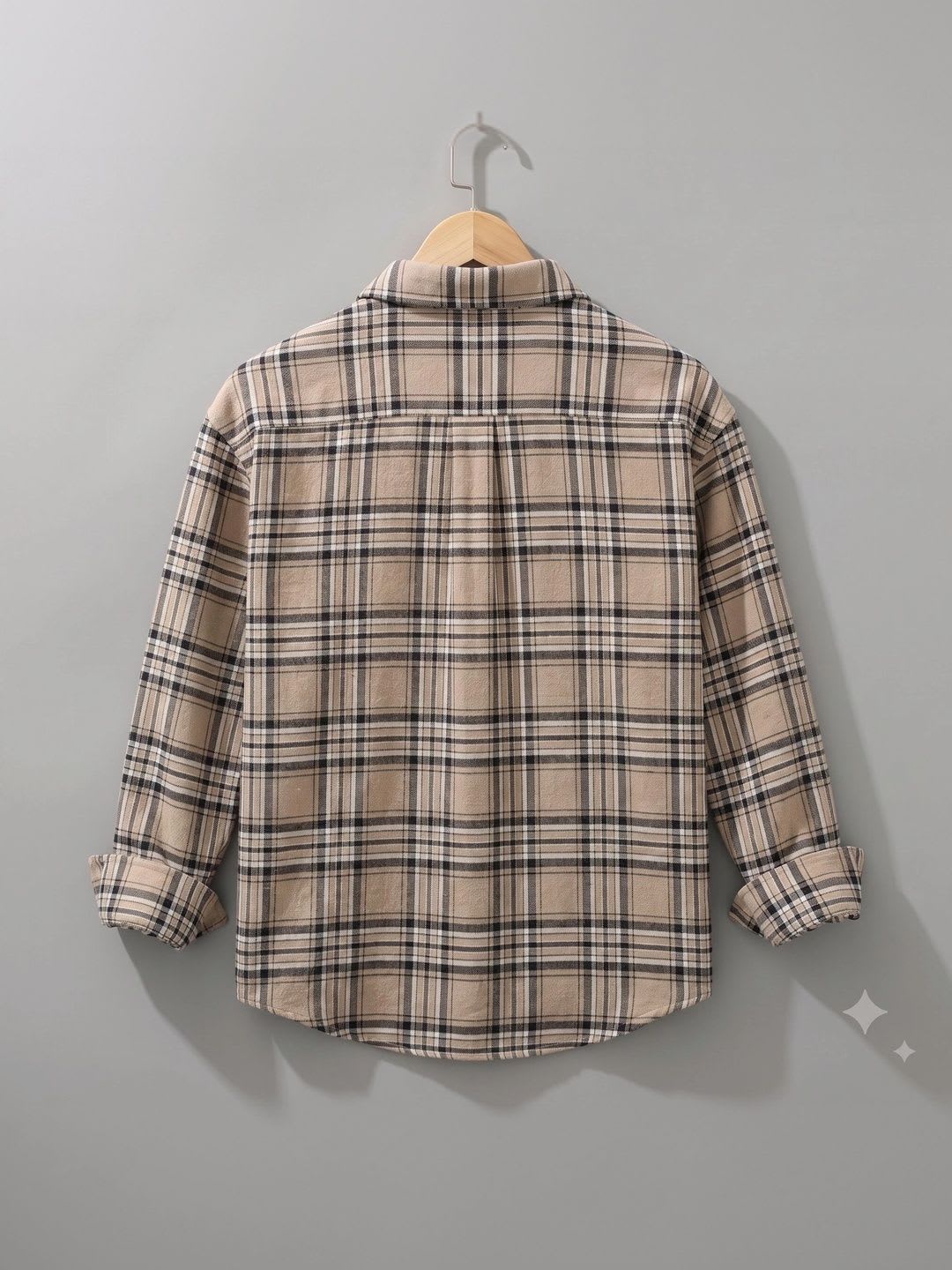 NOTETO Men Checked Casual Shirt - back view
