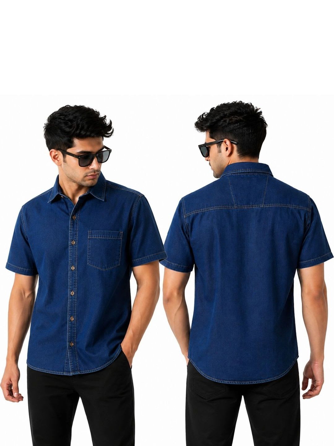 KARTX Men Relaxed Casual Shirt - back view