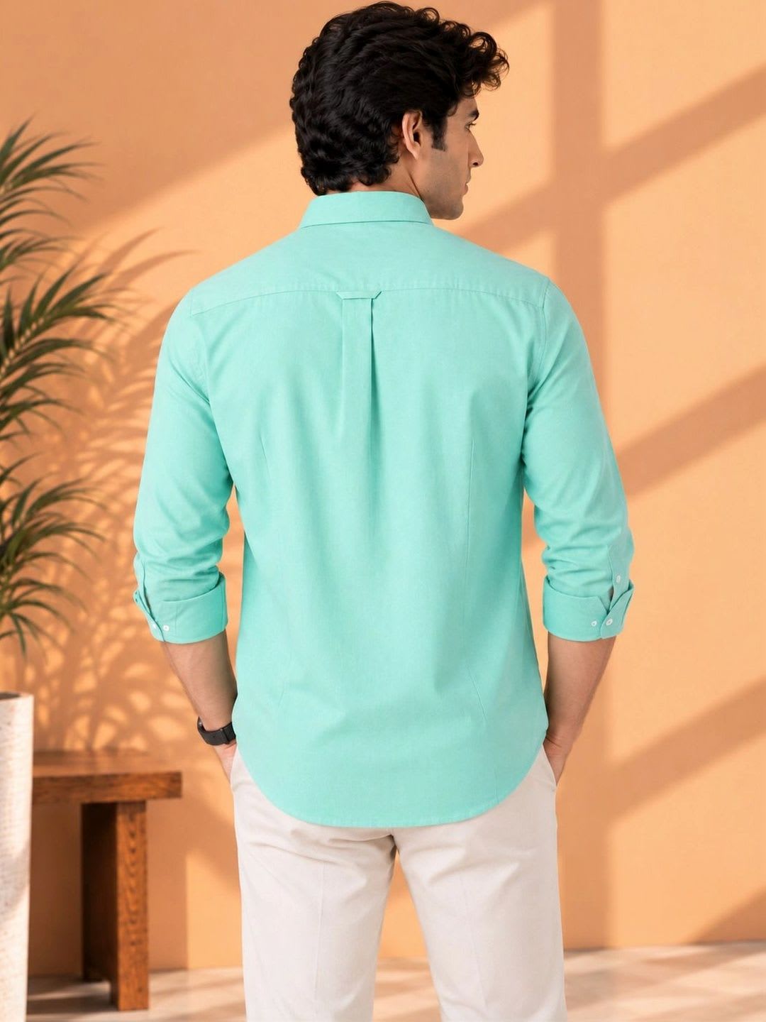 Paper Cut Men Classic Casual Shirt - back view