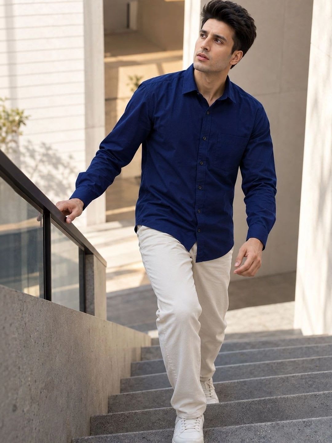 D'AVARRIO Men Relaxed Casual Shirt - right view