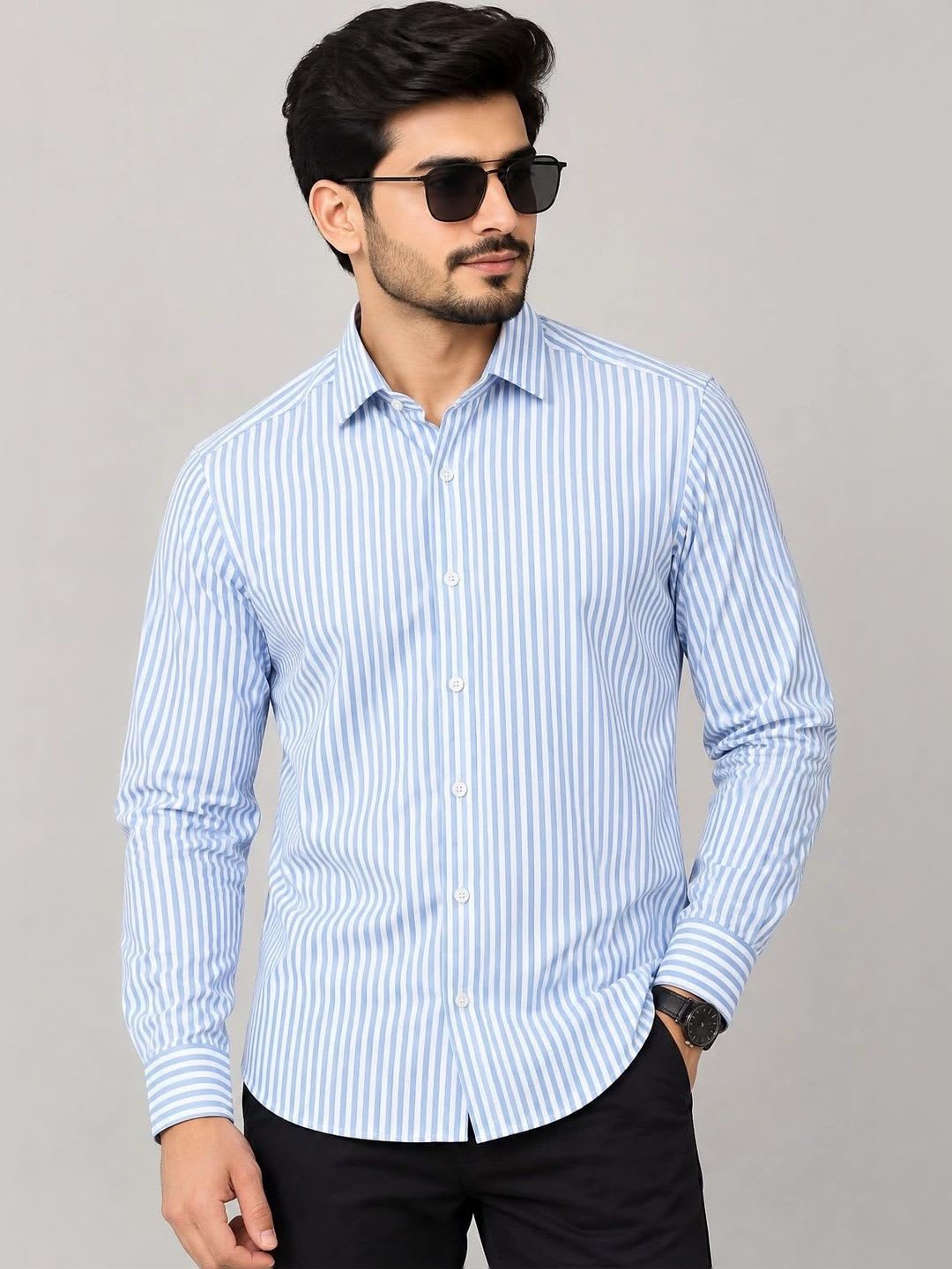 Metronaut Men Classic Striped Casual Shirt - default view