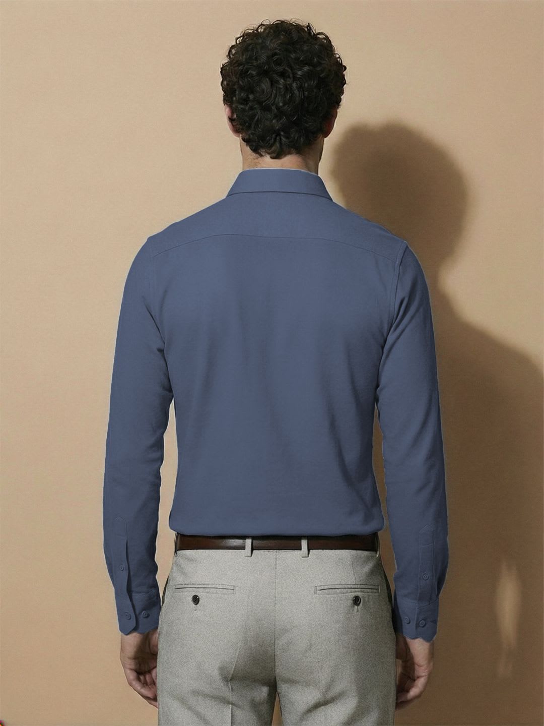 Van Heusen IQ Men Non-Iron Wrinkle Resistant High Stretch Breathable Shirt - back view