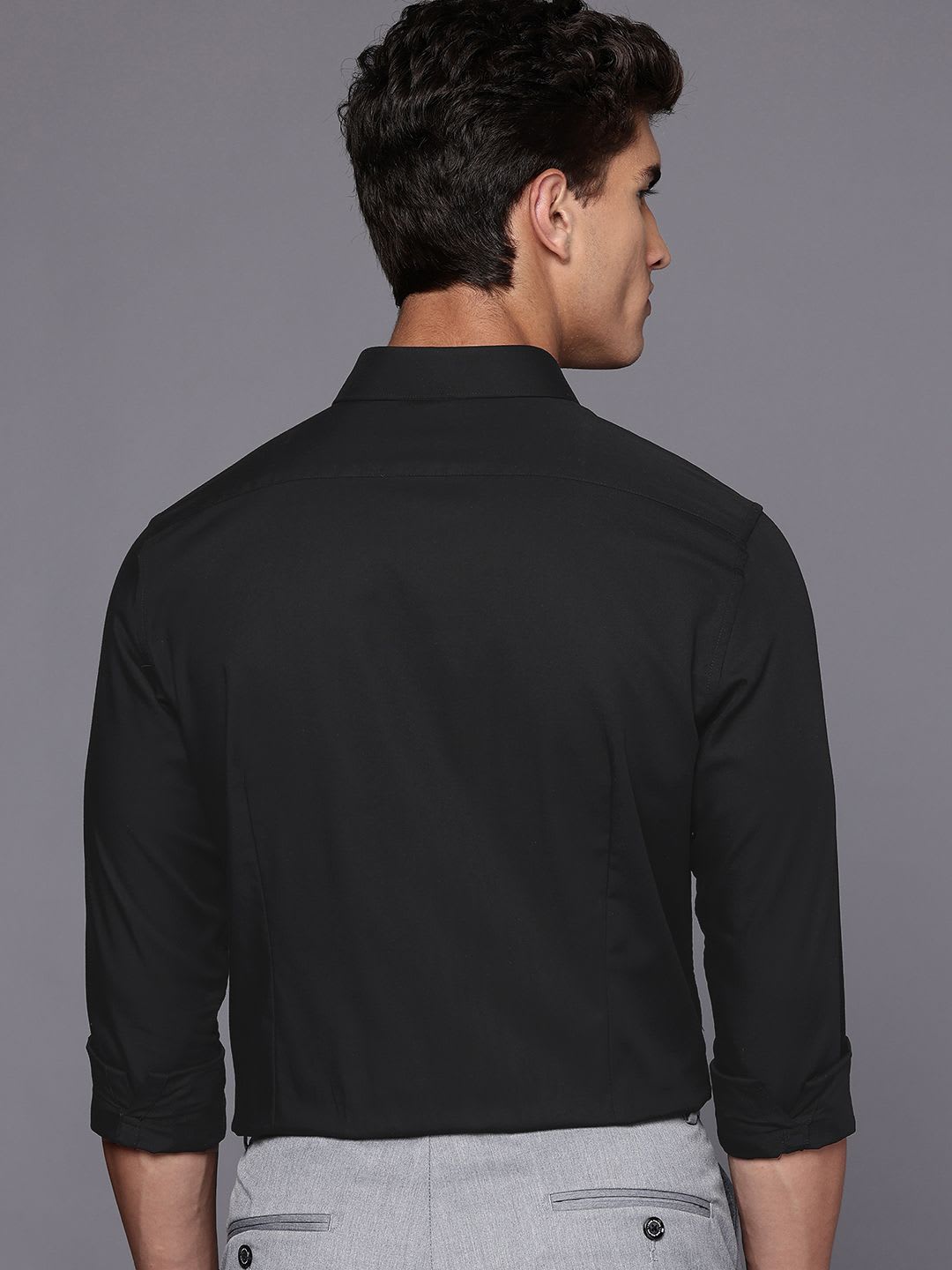 Louis Philippe Slim Fit Pure Cotton Formal Shirt - right view