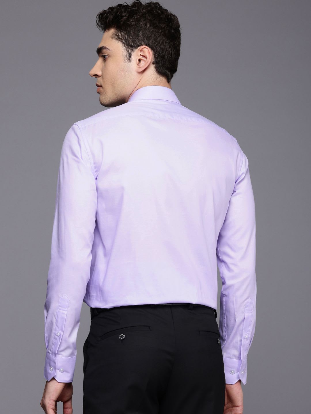 Louis Philippe Men Classic Fit Easy to Iron Premium Cotton Full Sleeve Formal Shirt - left view