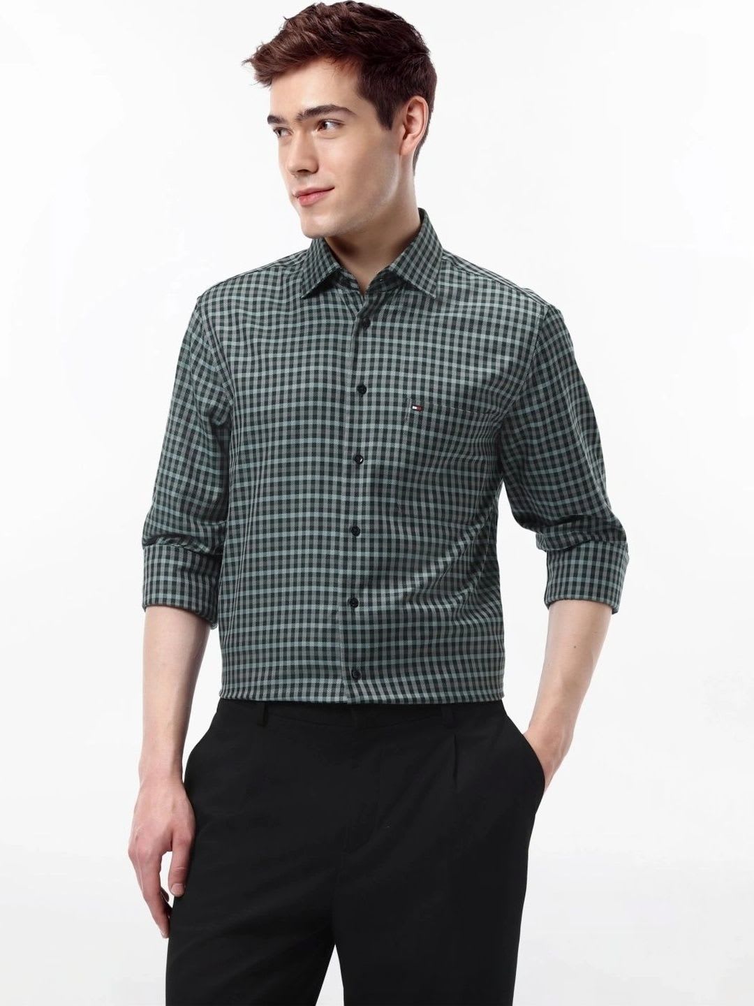 Tommy Hilfiger Men Gingham Checks Checked Casual Shirt - right view