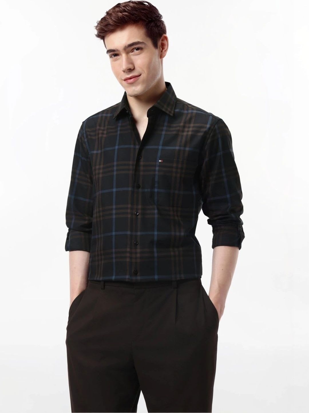 Tommy Hilfiger Men Tartan Checks Checked Casual Shirt - default view