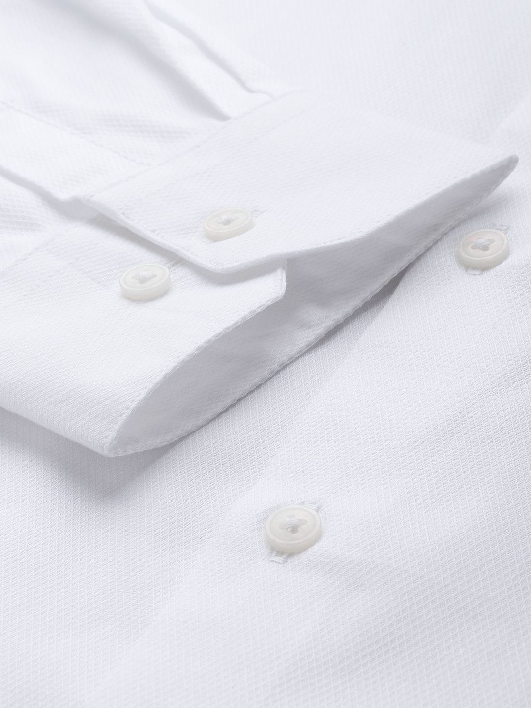 Arrow Manhattan Slim Fit Opaque Pure Cotton Formal Shirt - back view