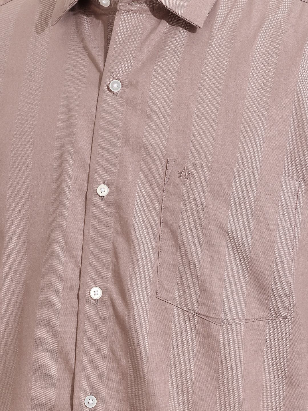 Arrow Striped Pure Cotton Formal Shirt - right view