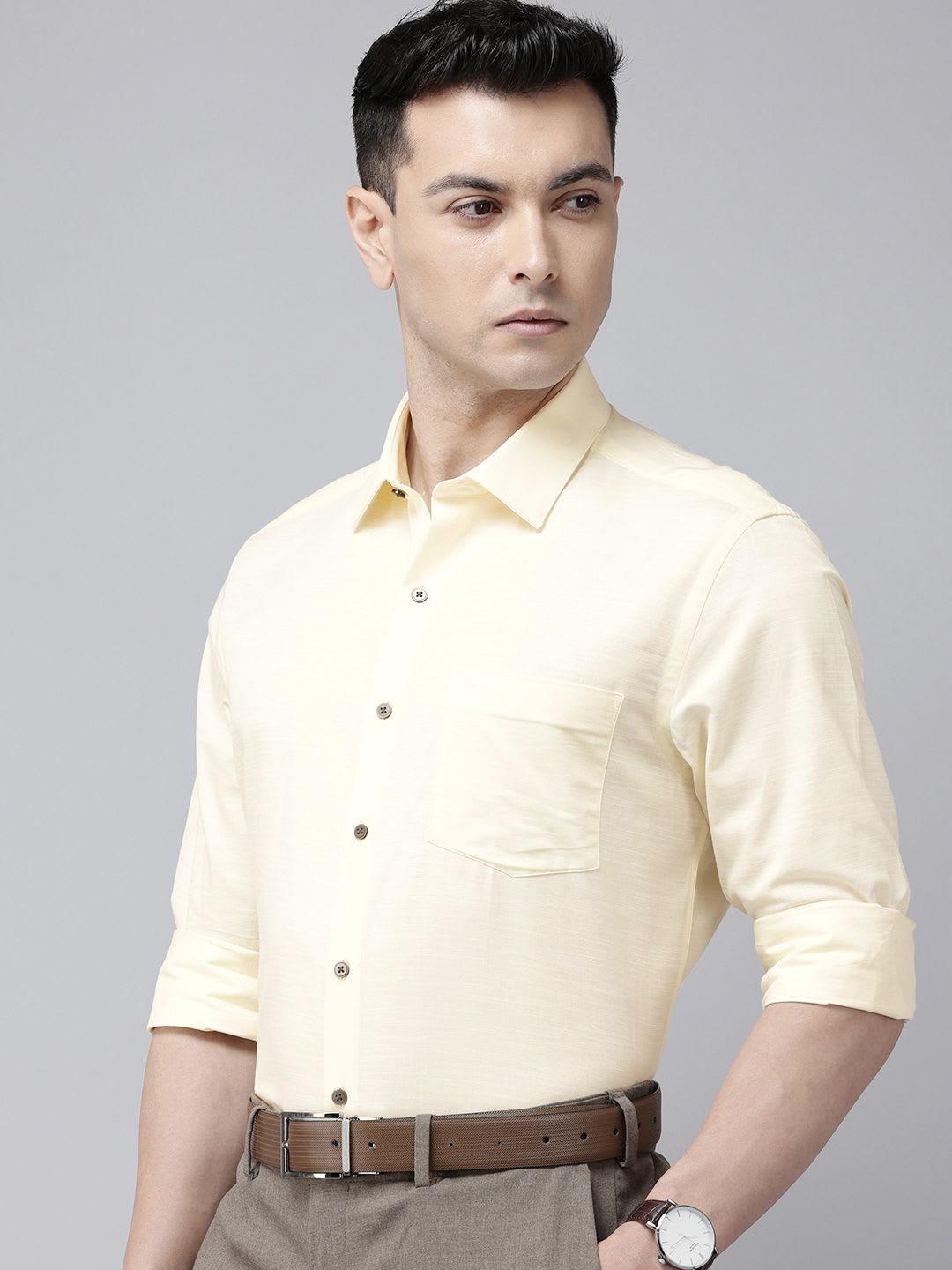 Arrow Manhattan Slim Fit Pure Cotton Formal Shirt - right view