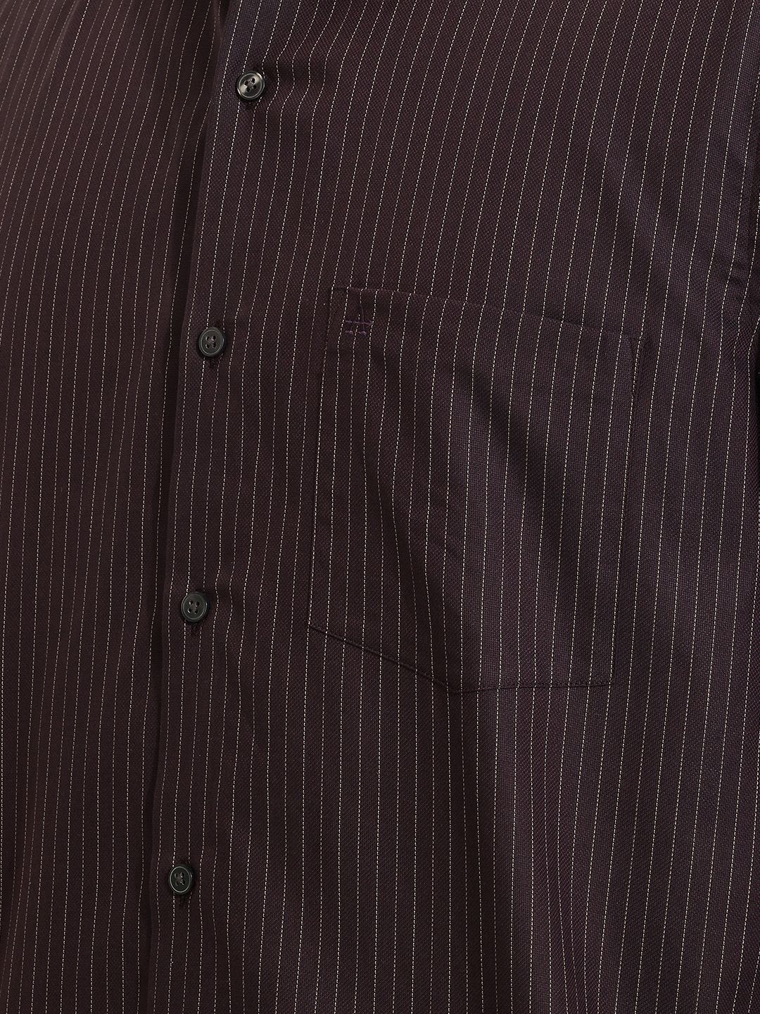 Arrow Striped Pure Cotton Formal Shirt - left view