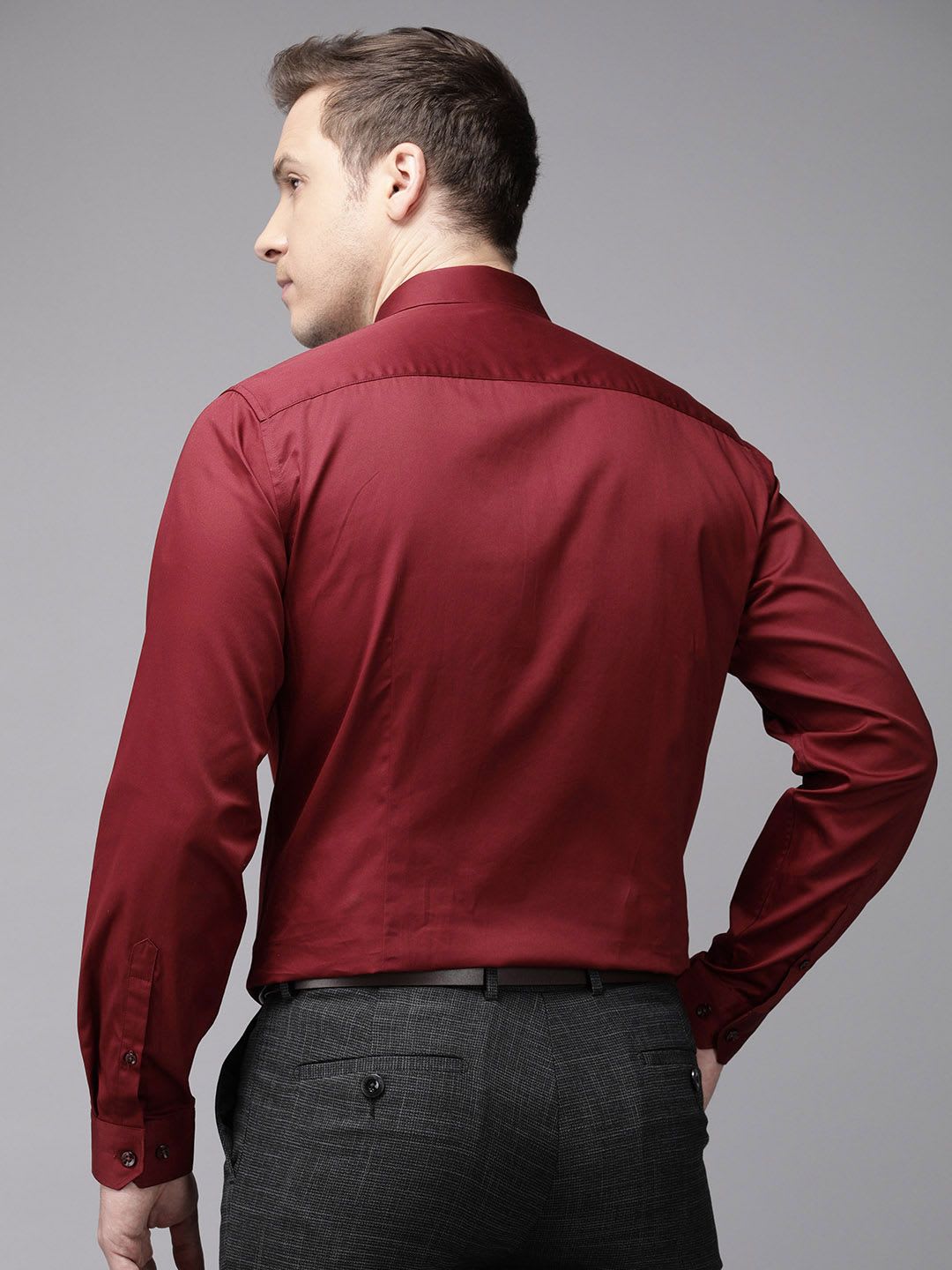 Van Heusen  Pure Cotton Slim Fit Opaque Formal Shirt - left view